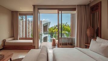 Habitación Deluxe, acceso a la alberca (Deluxe Lagoon Pool Access) | Vista del balcón