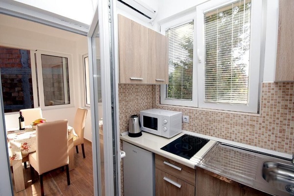 Basic Apartment | Private kitchen | Mini-fridge, stovetop, electric kettle, cookware/dishes/utensils