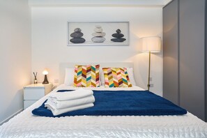 Leilighet, flere senger | 2 soverom, strykejern/-brett, wi-fi (inkludert) og sengetøy