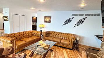 TV, fireplace, offices