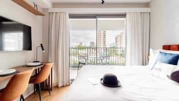 1 dormitorio, ropa de cama hipoalergénica, mobiliario individual