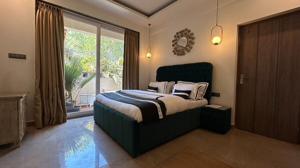 Luxury Villa, Multiple Bedrooms, Private Pool, River View | Premium bedding, down comforters, memory foam beds, blackout drapes