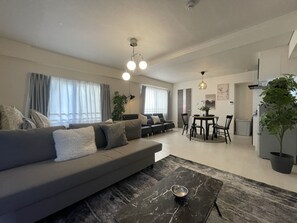 Luxury Apartment | Premium bedding, down comforters, memory foam beds, desk