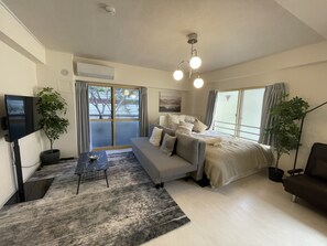 Luxury Apartment | Premium bedding, down comforters, memory foam beds, desk