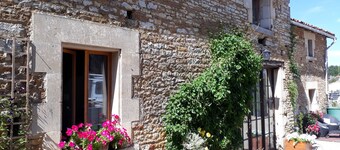 Two gites located side by side in a medieval village with heated pool. 