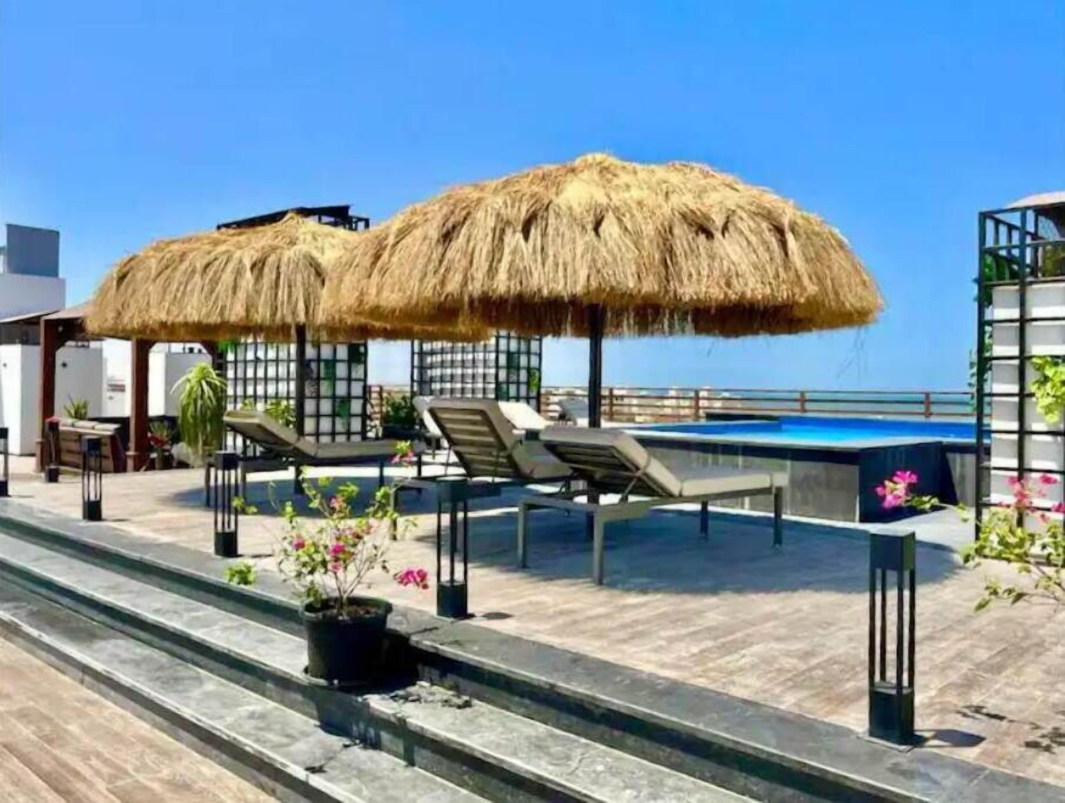 Een verwarmd zwembad