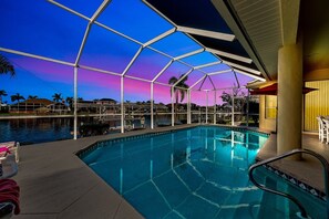 A heated pool