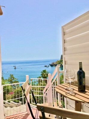 Enjoy a drink on the balcony with a stunning ocean view.