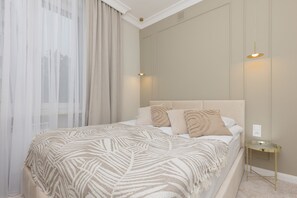 Apartamento, 1 quarto, cozinha | 1 quarto, roupa de cama