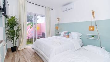 2 dormitorios, tabla de planchar con plancha, wifi y ropa de cama