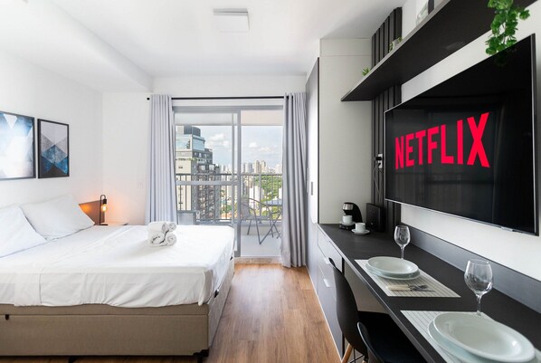 Suite Cyrela 710 | Strykjärn/strykbräda, gratis wi-fi och sängkläder