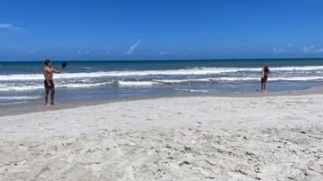 在海滩