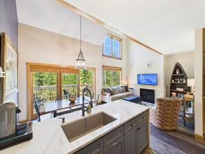 Smart TV, fireplace, video games, books
