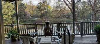 Beautiful home on pond with several decks in very private and quiet neighborhood