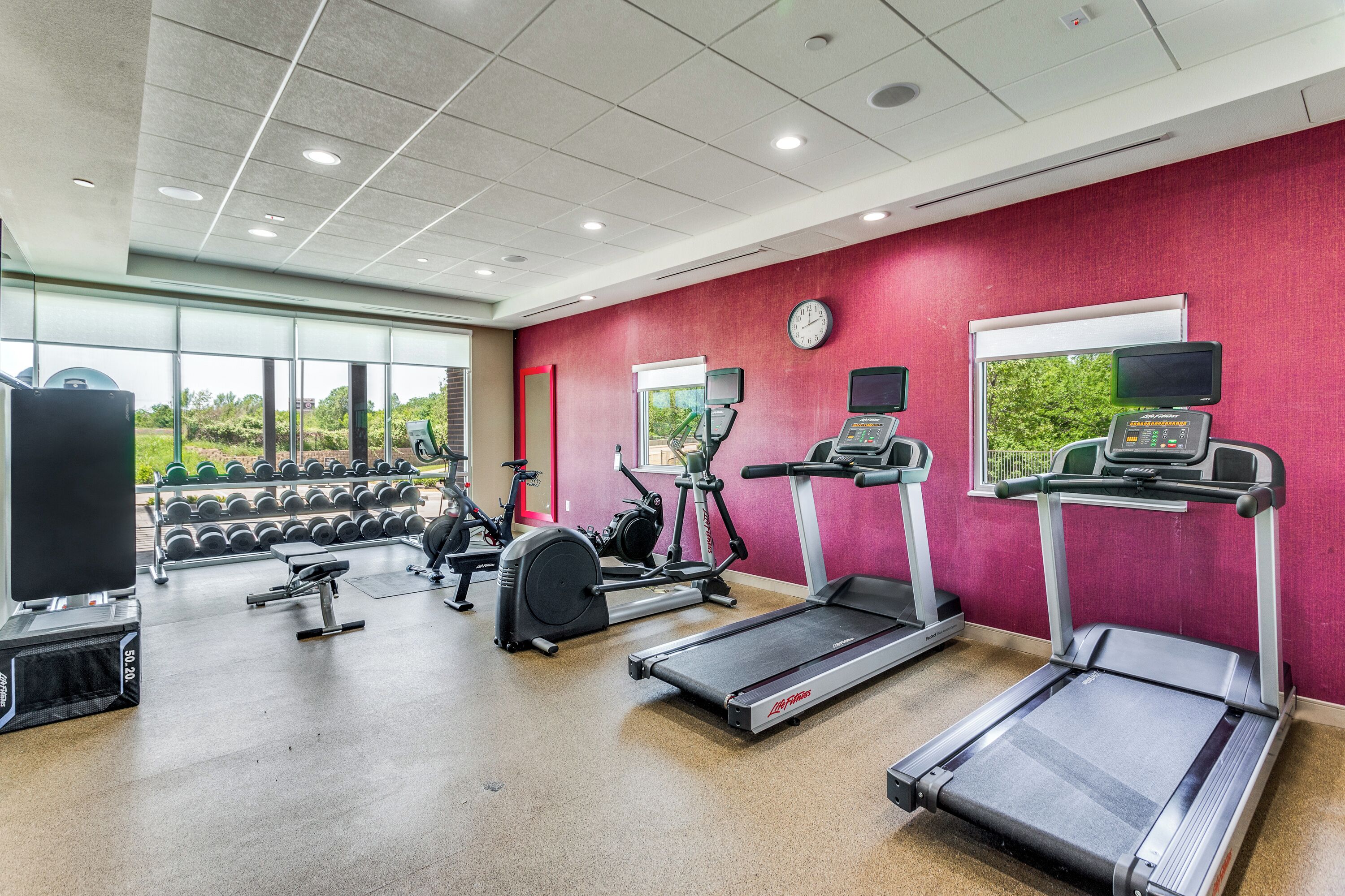 24-Hour Fitness Center at Home2 Suites Fort Worth Fossil Creek