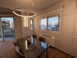 Panoramic Apartment (Elysia) | Living area | 43-inch Smart TV with digital channels