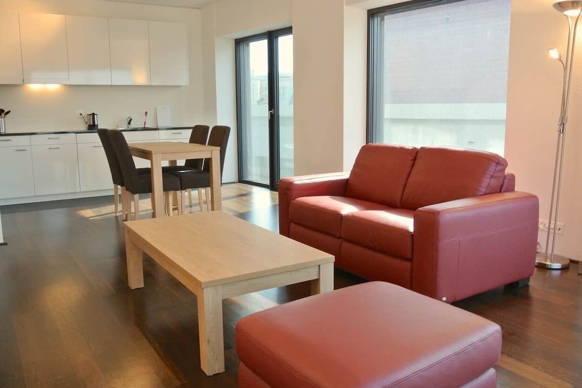 City Apartment | Living area | 50-cm flat-screen TV with digital channels