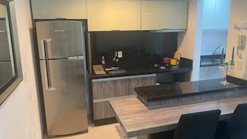 Apartment | Private kitchen | Fridge, microwave, oven, blender