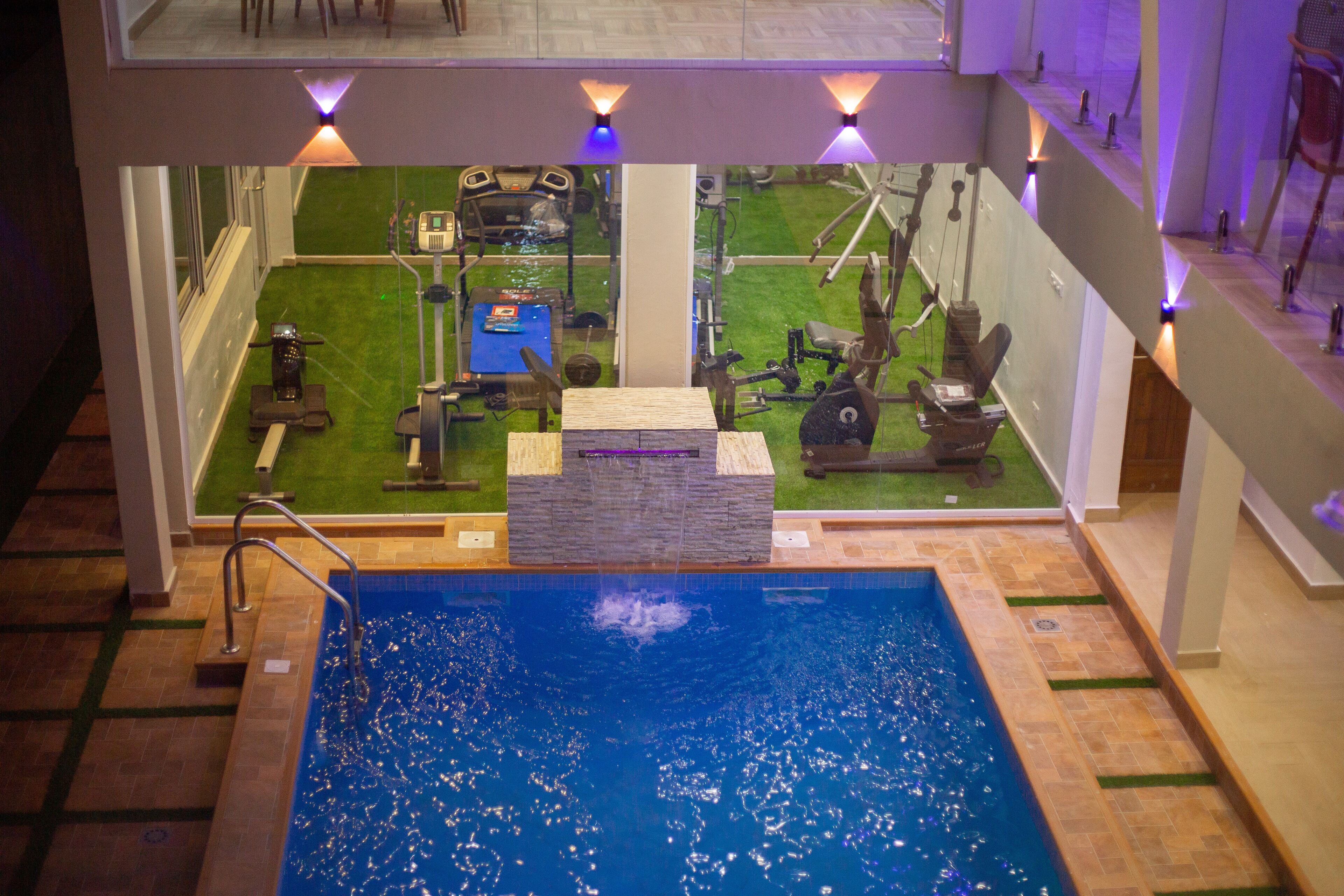indoor pool, outdoor pool