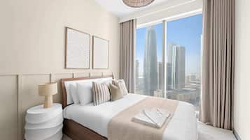 Appartement Royal, 2 chambres, vue ville | Literie de qualité supérieure, matelas mémoire de forme