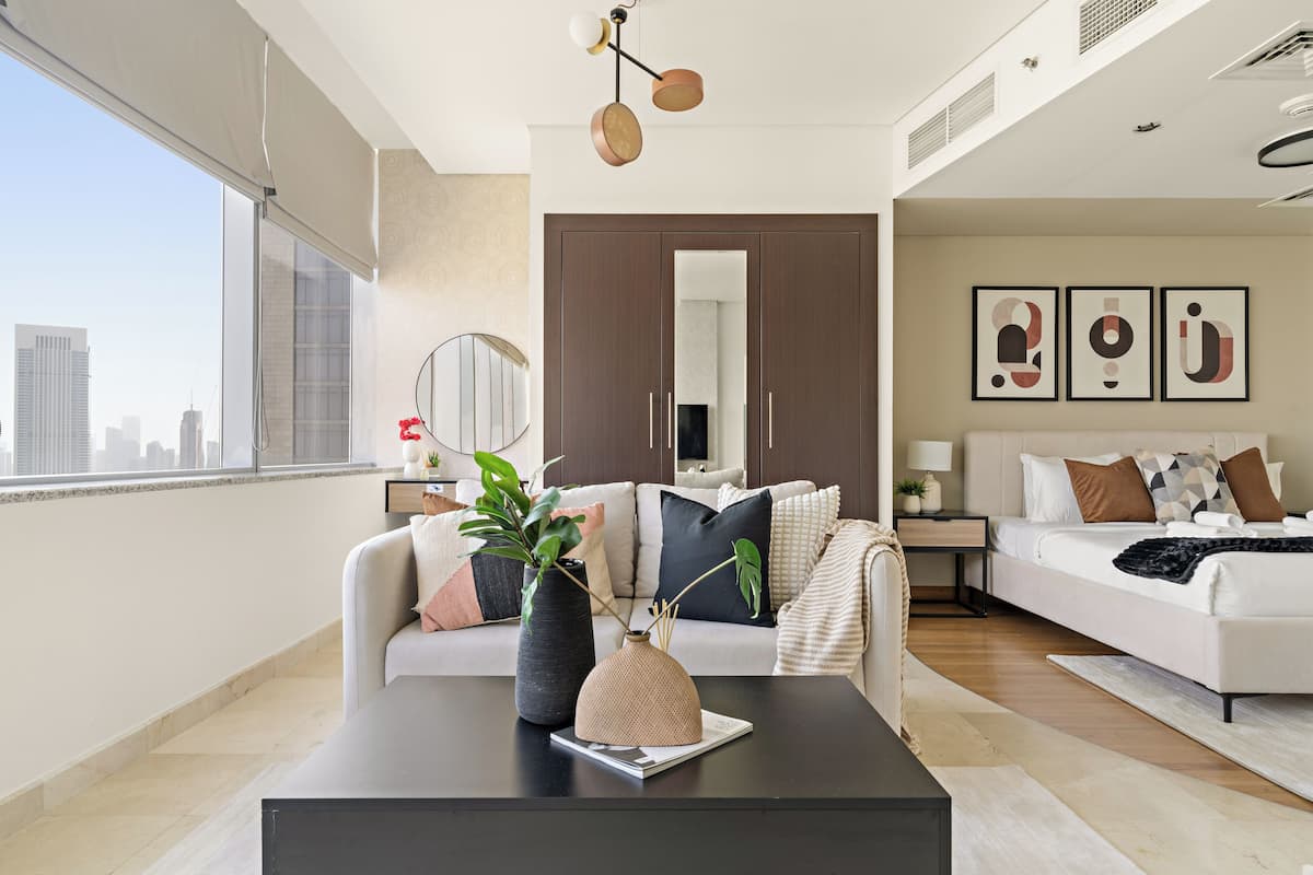 Gallery Studio | 1 bedroom, Egyptian cotton sheets, premium bedding, memory-foam beds