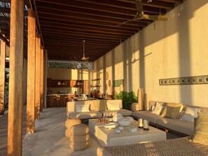 Outdoor dining - Beachfront Paradise in Troncones. (Troncones)