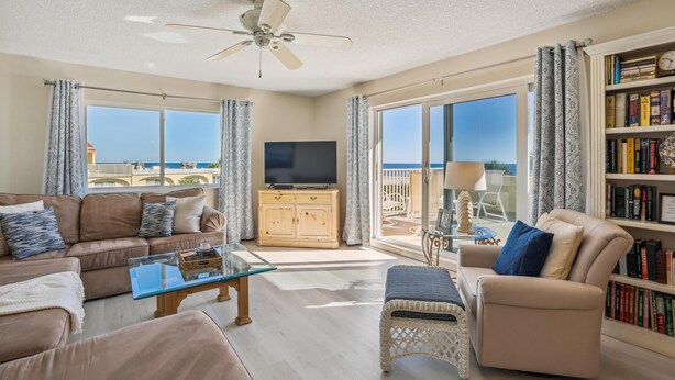 Condo, Multiple Beds (ST460A Comfort: 3BR Beachfront) | Living area - St460a Comfort: 3BR Beachfront (St. Augustine)