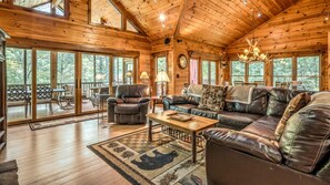 TV, fireplace, video games - Waterfallin' 4 the Lake - Lakefront | Private Dock with Slip | Hot Tub (Blue Ridge)