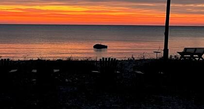 Beachfront Lodge on Bois Blanc Island, MI. Lake Huron