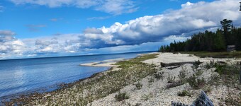 Beachfront Lodge on Bois Blanc Island, MI. Lake Huron