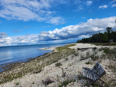 Beachfront Lodge on Bois Blanc Island, MI. Lake Huron
