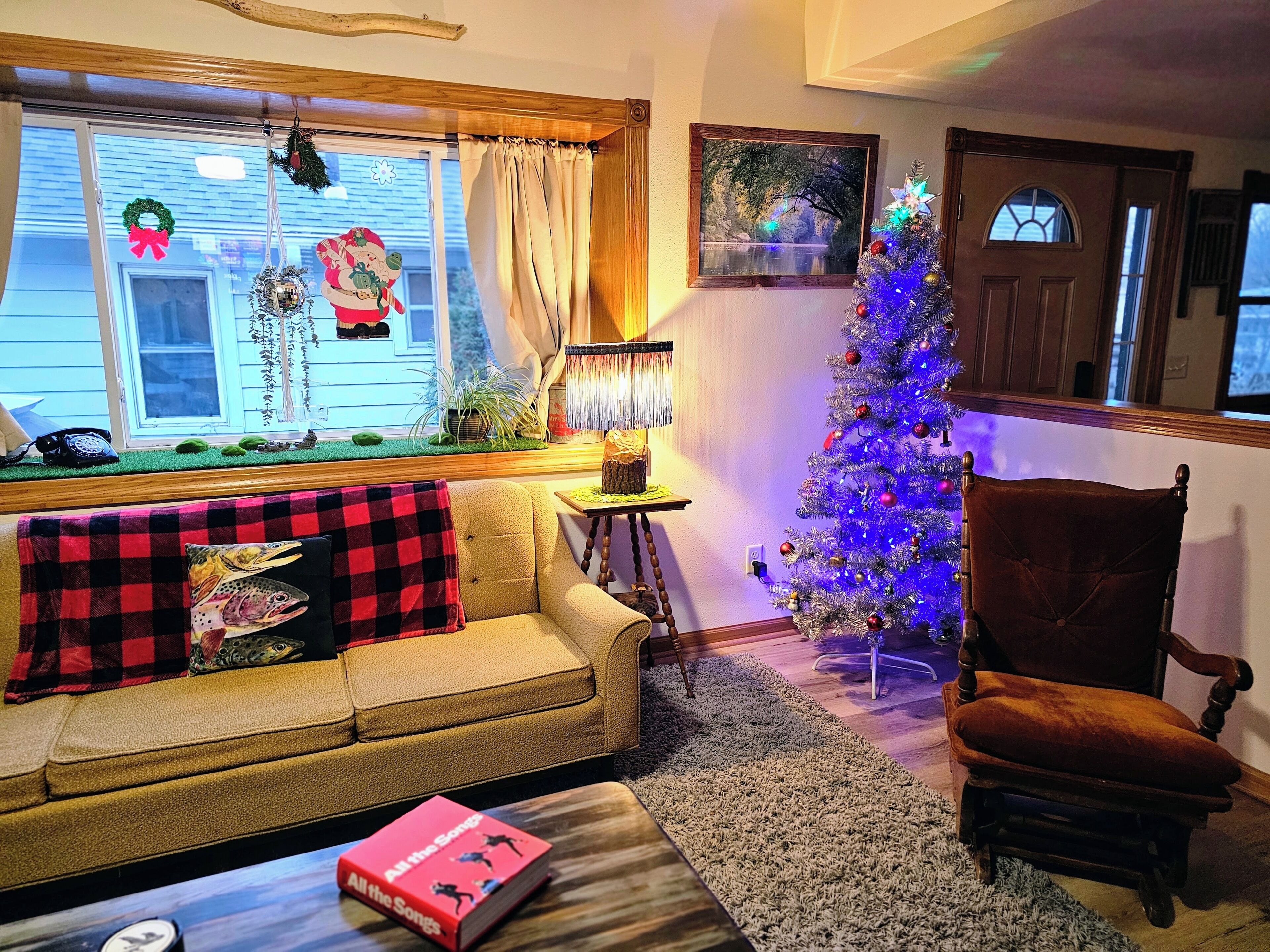 Smart-TV, Bücher, Musikbibliothek, Stereoanlage