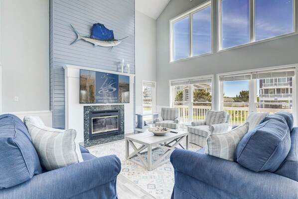 Televisión, chimenea