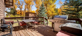 Spacious home with hot tub, gas grill, fireplace, & washer/dryer