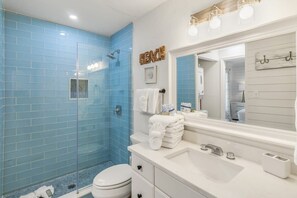 Shower, hair dryer, towels - Gulf-Front Condo with Ocean View ~ Coastal Corner, 30A (Santa Rosa Beach)