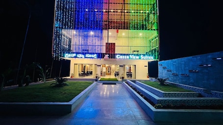 Front of property. Green View Suites