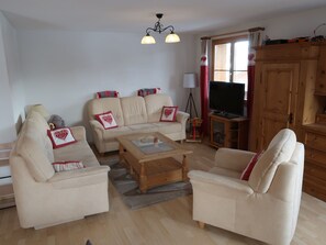 TV, fireplace, DVD player