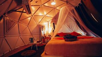 Design Tent | Individually decorated, desk, blackout drapes, free WiFi