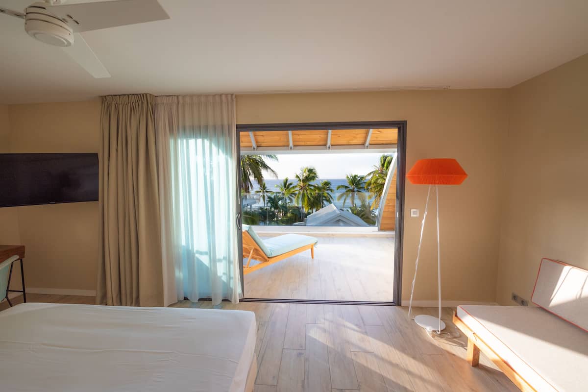 Chambre Océan | Biancheria da letto di alta qualità, minibar, una cassaforte in camera