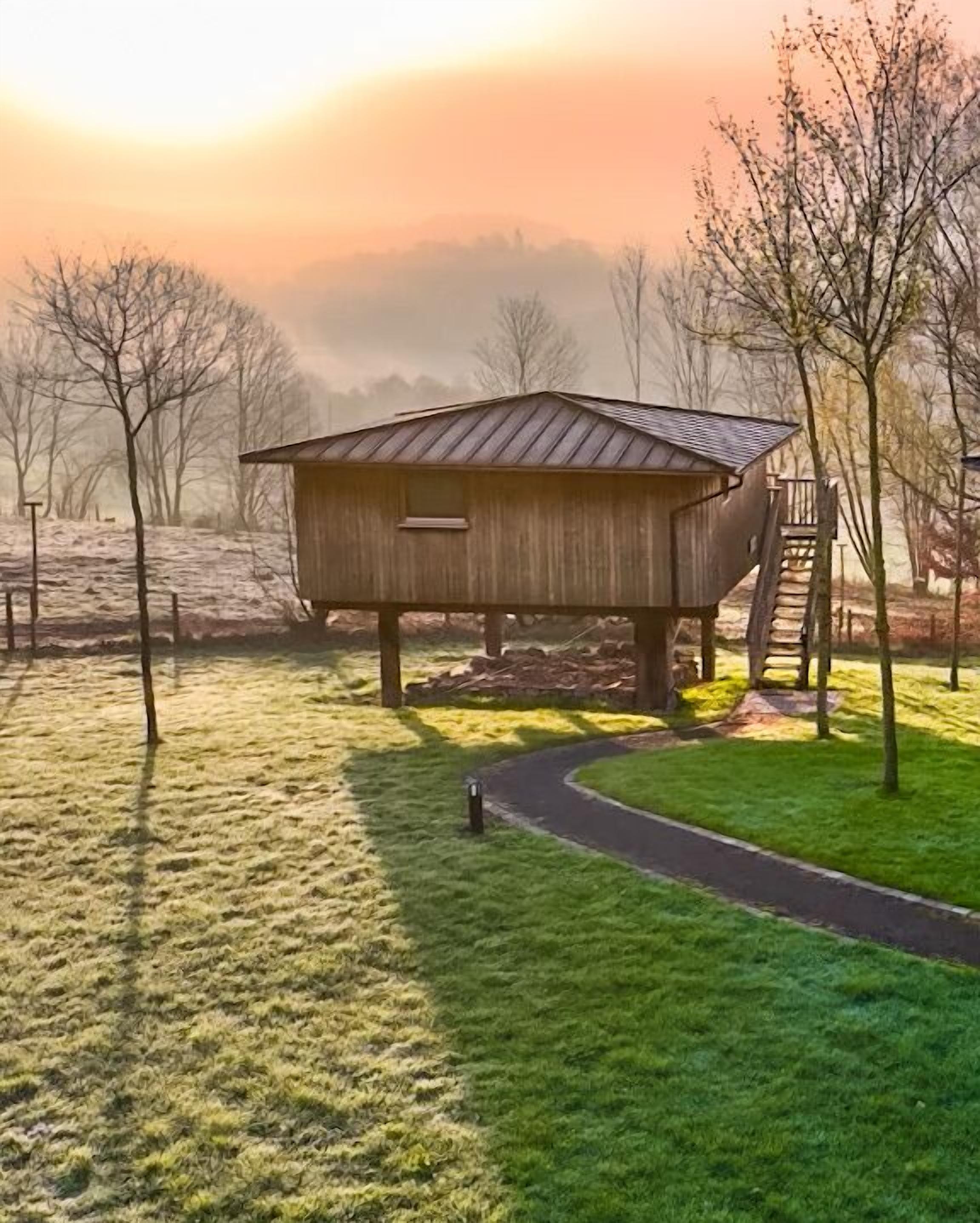 Casa de árbol Confort (Eichenhöhe) | Ropa de cama hipoalergénica y espacio para trabajar con laptop 