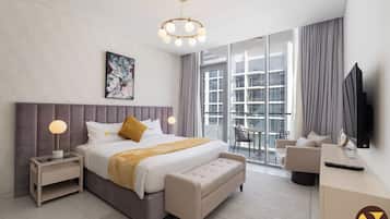 Luxury Apartment | 4 bedrooms, Egyptian cotton sheets, premium bedding, in-room safe