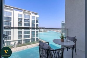 Luxury Apartment | Balcony view - Vogue Lagoon District One Residence (Dubai)