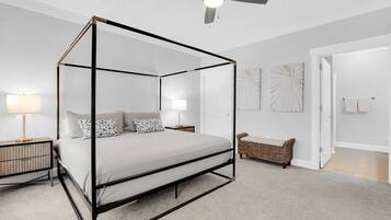 2 bedrooms, desk, iron/ironing board, travel crib