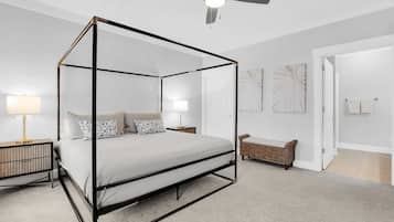 2 bedrooms, desk, iron/ironing board, travel cot