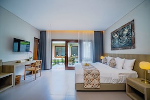 Bangalô, 1 quarto, vista para o jardim (Free Afternoon Tea) | Camas com colchões de espuma com sistema de memória, escrivaninha