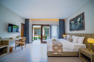 Bangalô, 1 quarto, vista para o jardim (Free Afternoon Tea) | Camas com colchões de espuma com sistema de memória, escrivaninha