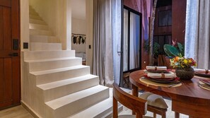 Dining - Chic Pink 2BR Villa: Designer Pool, Safe (Tulum)