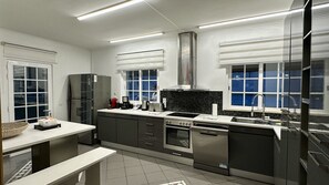 Kylskåp, mikrovågsugn, ugn och diskmaskin