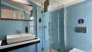 Shower, hair dryer