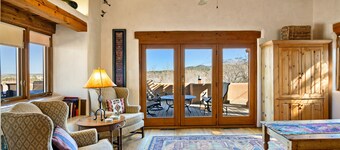 Walk to Canyon Rd | Mountain Views | Great Outdoor Space | 2 Masters